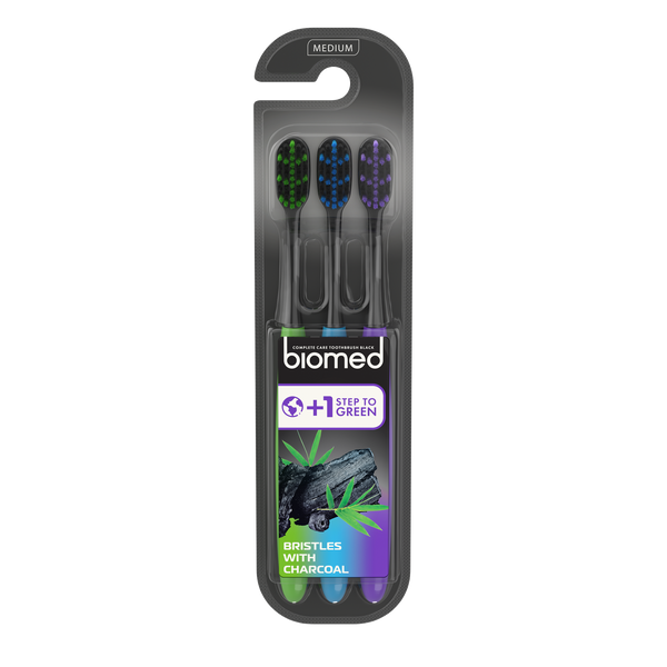 BIOMED Black Complete Care toothbrush 2+1 - twentyfiveoseven Limited