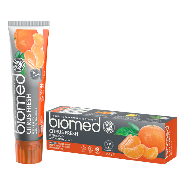 BIOMED Сitrus Fresh 97% Natural Refreshing Toothpaste 100g - twentyfiveoseven Limited