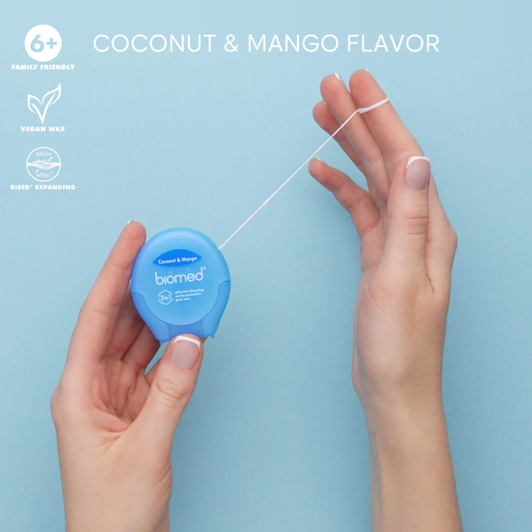 BIOMED dental floss with Coconut and Mango flavor - twentyfiveoseven Limited